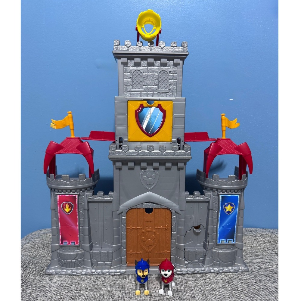Paw Patrol Rescue Knights Castle HQ Playset with Chase and Marshall Figures